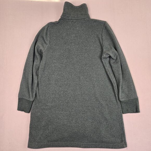 Soft Surroundings Tunic Sweater Dress Size Medium Gray 1/4 Zip Neck Cotton Blend - Picture 5 of 7